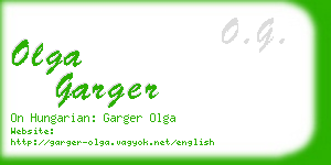 olga garger business card